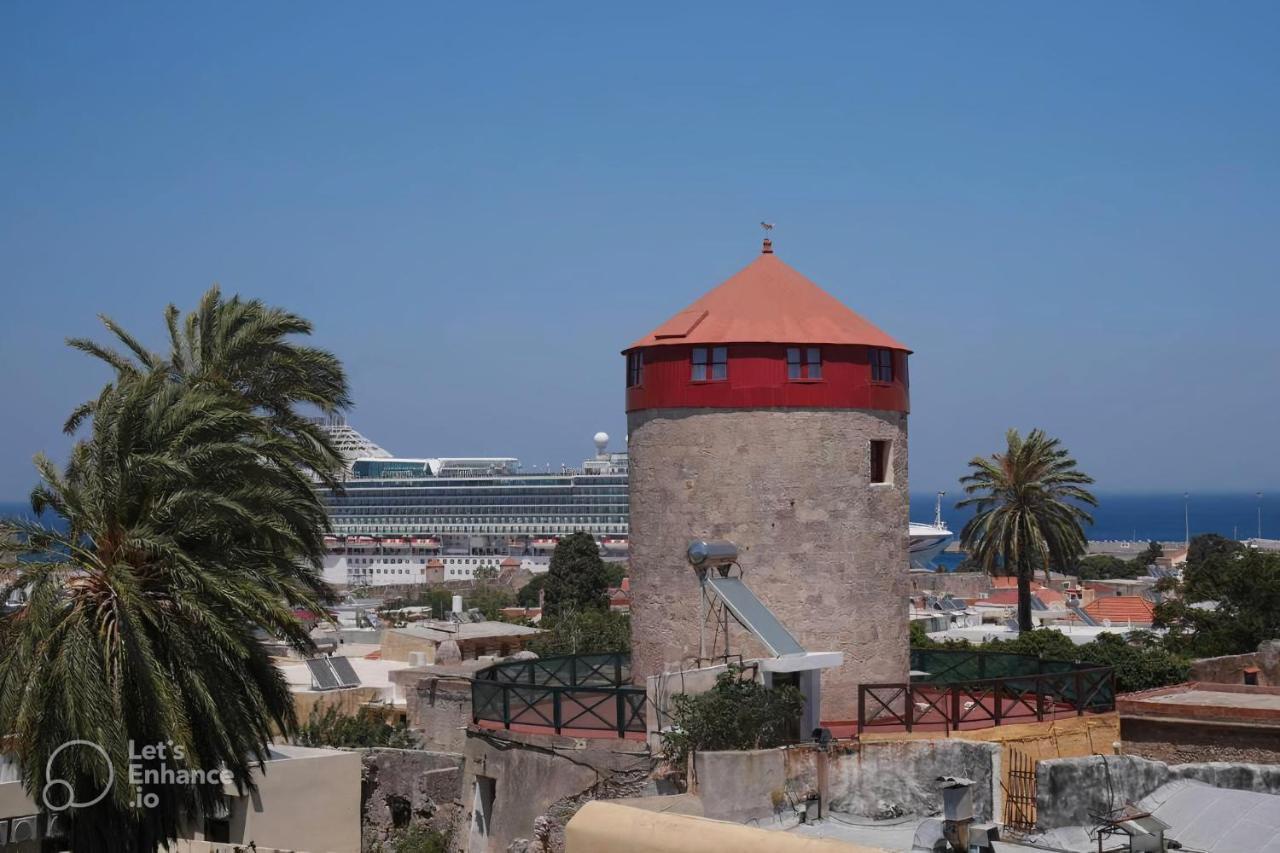 A Medieval Windmill Tower With Magnificent View Rhodes City 外观 照片